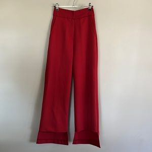 The Frankie Shop high waisted red trouser pant